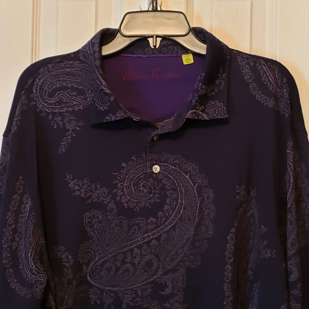 Robert Graham long sleeve polo 3XL